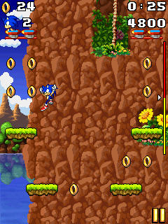 Игра Sonic Jump для LG gs290